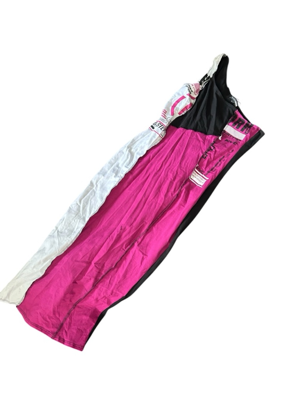 Fashion Nova Black and Fuchsia Graphic Maxi